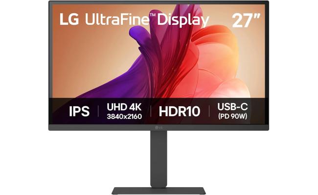 LG UltraFine 27U730A 27" 4K UHD IPS Monitor – HDR10, DCI-P3 90%, USB-C 90W, 3-Side Borderless